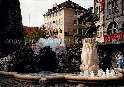 AK / Ansichtskarte Nuernberg Ehe Karussell Brunnen Nuernberg