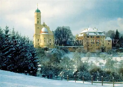 AK / Ansichtskarte Hohenstadt_Abtsgmuend Schloss Hohenstadt mit Wallfahrtskirche Hohenstadt_Abtsgmuend