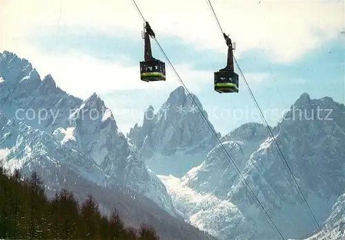 AK / Ansichtskarte Seilbahn Sexten Hasenkopfl Sesto Monte Elmo Dolomiti Seilbahn