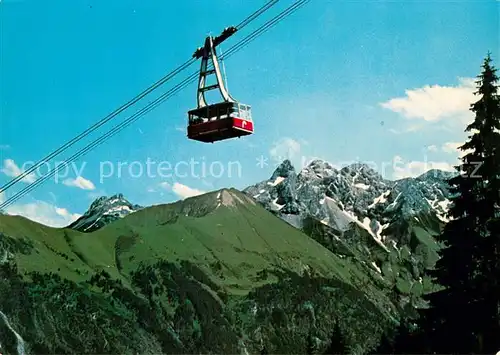 AK / Ansichtskarte Seilbahn Fellhorn Oberstdorf Birgsautal Seilbahn