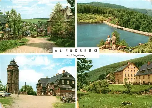 AK / Ansichtskarte Auersberg_Wildenthal Luftkurort Carlsfeld Sosa Talsperre des Friedens HOG Berghotel Auersberg Wildenthal Konsum Hotel Auersberg Wildenthal