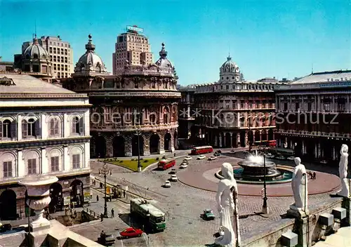 AK / Ansichtskarte Genova_Genua_Liguria Piazza de Ferrari Fontana Genova_Genua_Liguria