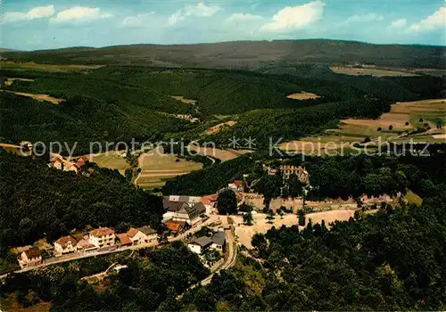 AK / Ansichtskarte Dhaun Historische Gaststaette Hotel zur Burg Fliegeraufnahme Dhaun