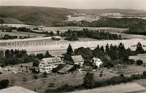 AK / Ansichtskarte Ehingen_Donau Schullandheim auf dem Vogelhof Fliegeraufnahme Ehingen Donau