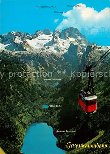 AK / Ansichtskarte Seilbahn Gosaukamm Gosausee Hoher Dachstein  Seilbahn