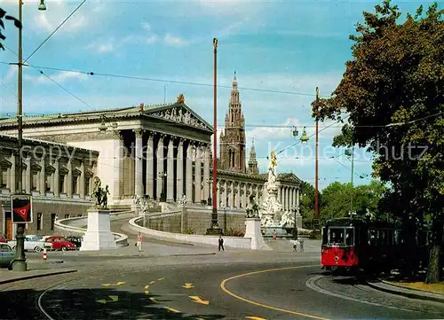 AK / Ansichtskarte Strassenbahn Wien Parlament  Strassenbahn