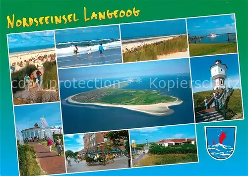 AK / Ansichtskarte Langeoog_Nordseebad Strandpartien Leuchtturm Duenen Fliegeraufnahme Langeoog_Nordseebad