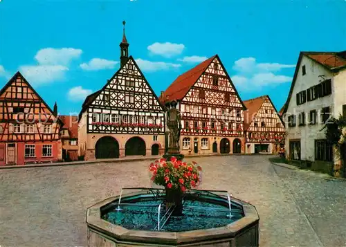 AK / Ansichtskarte Dornstetten_Wuerttemberg Marktplatz Brunnen Dornstetten_Wuerttemberg