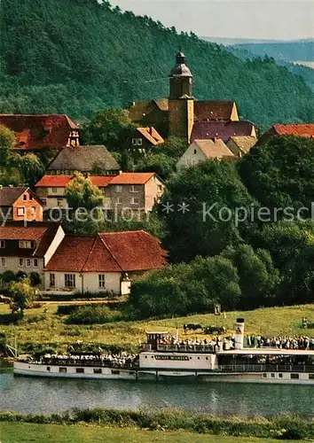 Lippoldsberg Weserpartie Fahrgastschiff Lippoldsberg