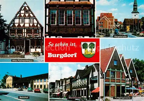 Burgdorf_Hannover Altes Fachwerkhaus Hauptstrasse Bahnhof Marktstrasse Fussgaengerzone Burgdorf Hannover