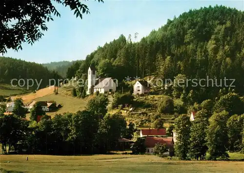 Warmensteinach St Bonifatius Kirche mit Mittelberg Warmensteinach