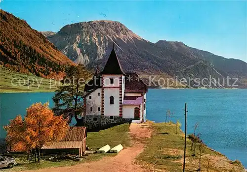 Vinschgau_Suedtirol Neureschen Schloessl mit See und Endkopf Vinschgau Suedtirol