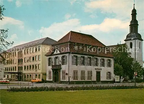 Lampertheim_Bergstrasse Kirche Altes und neues Stadthaus Lampertheim_Bergstrasse