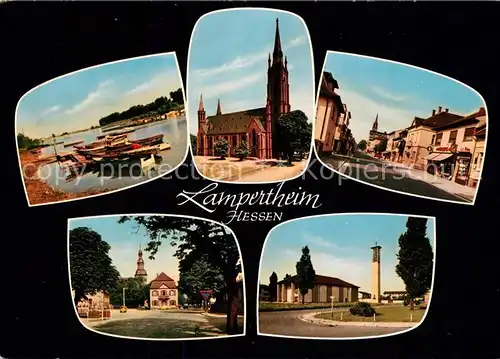 Lampertheim_Bergstrasse Altrhein Domkirche Strassenpartien Lampertheim_Bergstrasse