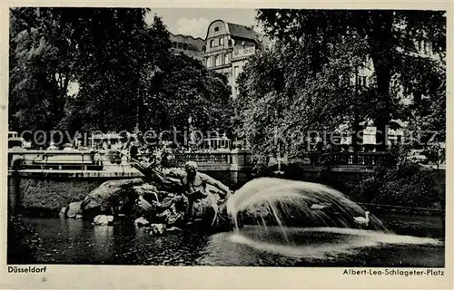 Duesseldorf Albert Leo Schlageter Platz Brunnen Duesseldorf