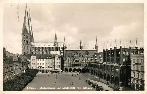 Luebeck Marienkirche Marktplatz Rathaus Luebeck