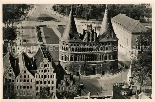 Luebeck Salzspeicher Holstentor und Reichsbank Luebeck