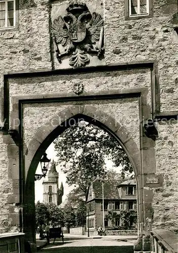 AK / Ansichtskarte Friedberg_Hessen Burg Hauptportal Friedberg Hessen