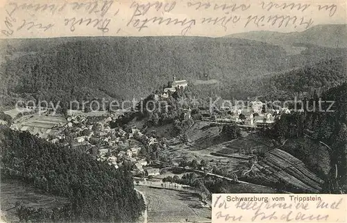 AK / Ansichtskarte Schwarzburg_Thueringer_Wald Blick vom Trippstein Schwarzburg_Thueringer