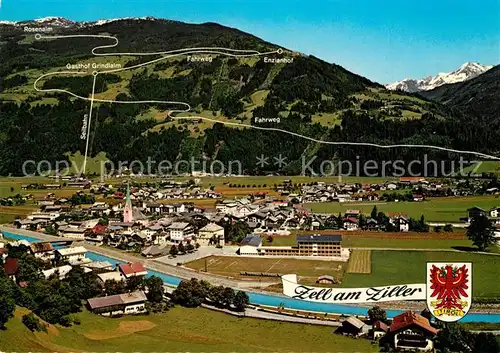 AK / Ansichtskarte Zell_Ziller_Tirol Fliegeraufnahme Grindlalm  Zell_Ziller_Tirol