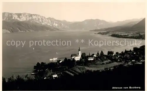 AK / Ansichtskarte Attersee Blick vom Buchberg Attersee