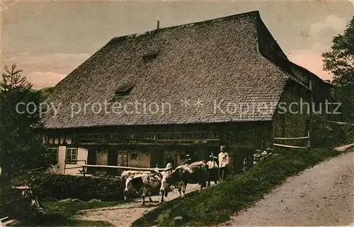 AK / Ansichtskarte Furtwangen Bauernhof Kupferdruck Furtwangen