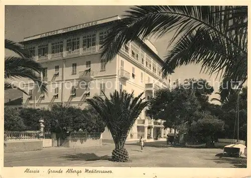 AK / Ansichtskarte Alassio Grande Albergo Mediterraneo Alassio