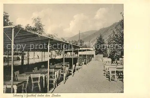 AK / Ansichtskarte Assmannshausen Schmiegs Gasthof unter den Linden Assmannshausen