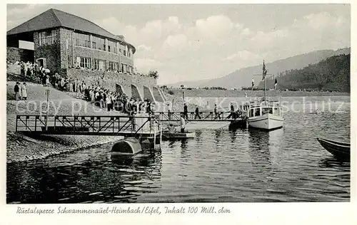 AK / Ansichtskarte Heimbach_Eifel Rurtalsperre Schwammenauel Seehof Heimbach Eifel