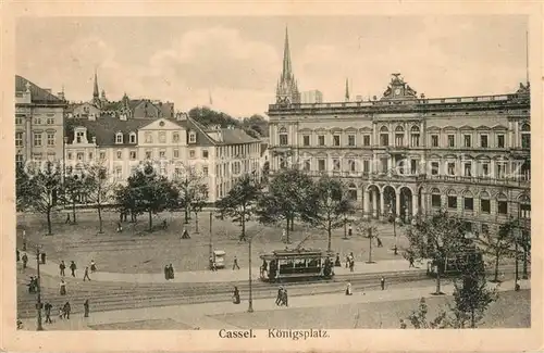 AK / Ansichtskarte Strassenbahn Kassel Koenigsplatz Strassenbahn