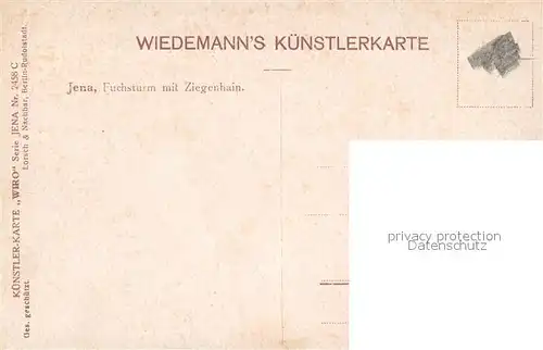 AK / Ansichtskarte Verlag_Tucks_Oilette_Nr. 2458 C Jena Fuchsturm Ziegenhain Verlag_Tucks_Oilette_Nr.