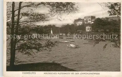 AK / Ansichtskarte Hamburg Malerisches Alstermotiv bei der Lohmuehlenstrasse Hamburg