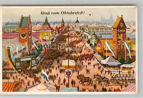 AK / Ansichtskarte Oktoberfest Muenchen Loewenbraeu Braeurosl Oktoberfest