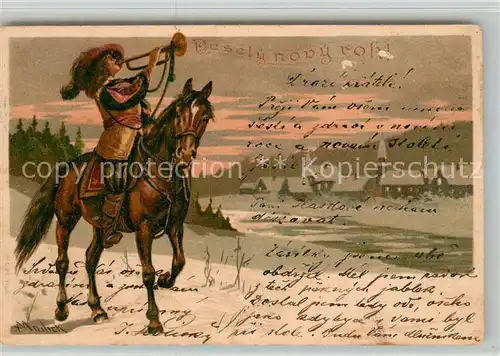 AK / Ansichtskarte Trompeter_Scheffel Litho Trompeter Scheffel