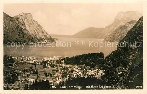 AK / Ansichtskarte Rindbach Fliegeraufnahme Ebensee Salzkammergut Rindbach