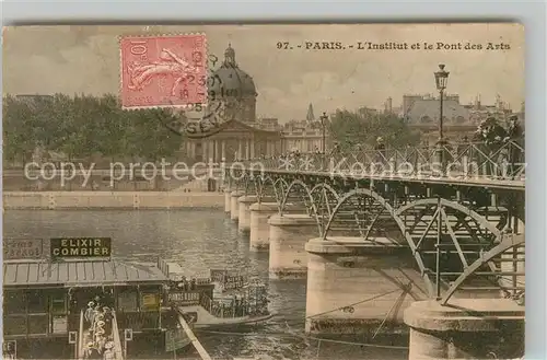 AK / Ansichtskarte Paris Institut et le Pont des Arts Paris