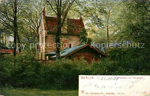 AK / Ansichtskarte Berlin Foersterei im Tiergarten Berlin