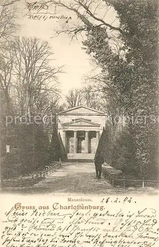 AK / Ansichtskarte Charlottenburg Mausoleum Deutsche Reichspost Charlottenburg