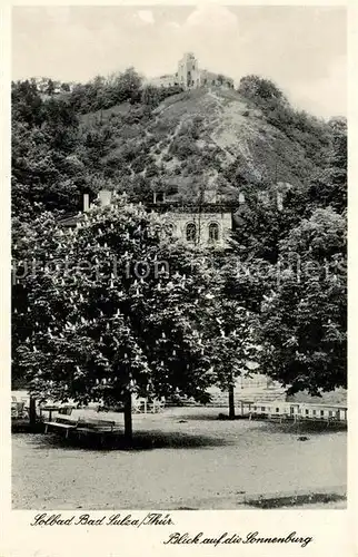 AK / Ansichtskarte Bad_Sulza Blick auf die Sonnenburg Kastanienbaeume Bad_Sulza