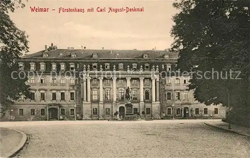 AK / Ansichtskarte Weimar_Thueringen Fuerstenhaus Carl August Denkmal Weimar Thueringen