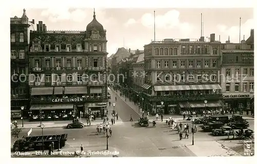 AK / Ansichtskarte Berlin Unter den Linden Ecke Friedrichstrasse Berlin