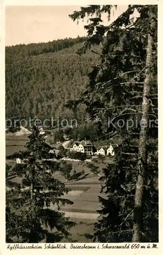 AK / Ansichtskarte Baiersbronn_Schwarzwald Kyffhaeuserheim Schoenblick Baiersbronn Schwarzwald