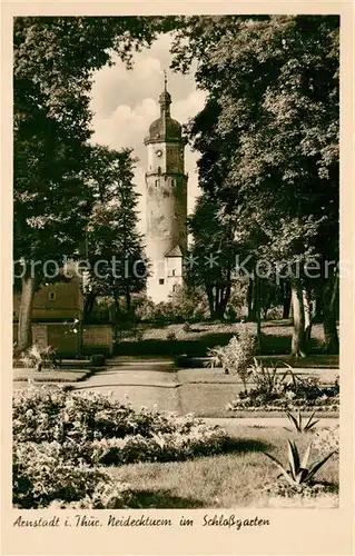 AK / Ansichtskarte Arnstadt_Ilm Neideckturm im Schlossgarten Arnstadt_Ilm