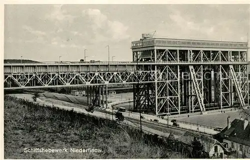 AK / Ansichtskarte Niederfinow Schiffshebewerk Bauwerk Niederfinow