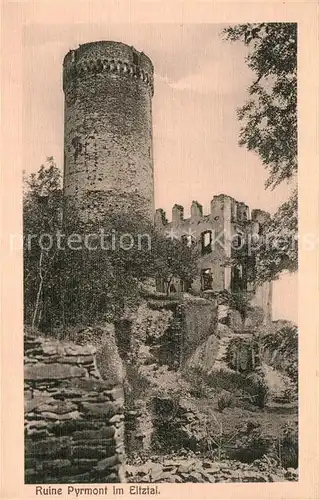 AK / Ansichtskarte Roes Ruine Pyrmont im Eltztal Roes