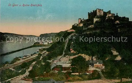 AK / Ansichtskarte St_Goar und Ruine Rheinfels St_Goar