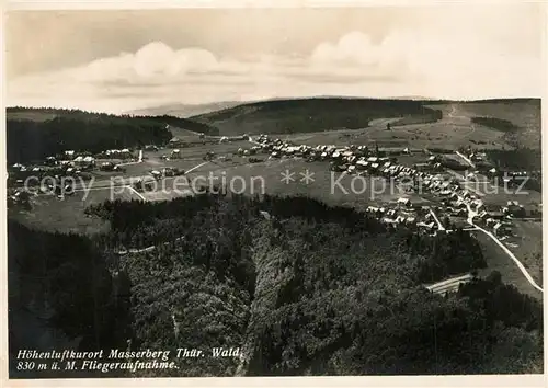 AK / Ansichtskarte Masserberg Hoehenluftkurort Thueringer Wald Fliegeraufnahme Masserberg