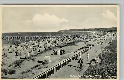 AK / Ansichtskarte Baabe_Ostseebad_Ruegen Strand Promenade Baabe_Ostseebad_Ruegen