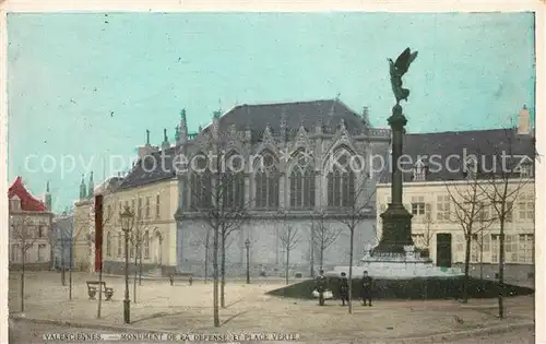 AK / Ansichtskarte Valenciennes Monument de la Defense et Place Verte Valenciennes