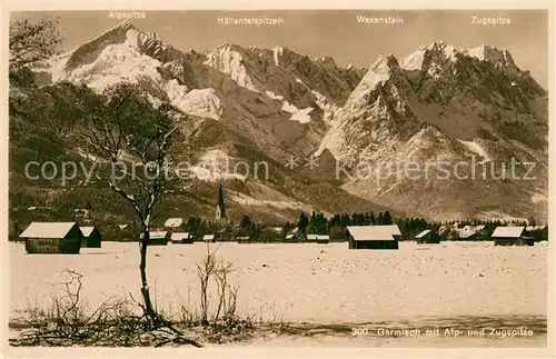 Garmisch Partenkirchen mit Alp und Zugspitze Garmisch Partenkirchen